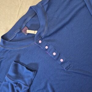 Vintage Patagonia Capilene Base Layer Snaps • Medium Navy‎ Blue • Made in USA